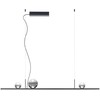 40W LED pakabinamas šviestuvas DUNE, juodu korpusu/dūmų sp. stiklas, 3000K, dimeriuojamas, 01-4298