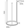 40W LED pakabinamas šviestuvas ORION, juodas, 2700/3000/4000K, dimeriuojamas, 01-3869