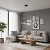40W LED pakabinamas šviestuvas REINA, juodos/baltos sp., 3000/4000/6000K