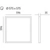 Bikuvalt 40W LED panelė CAPRI PREMIUM, 60x60cm, balta, 4000K