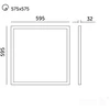 40W LED panelė DAVRO PREMIUM, balta, 4000K, 60x60cm