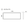 40W LED panelė NELIO, 30x120cm, balta, 4000K