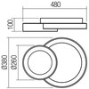 40W LED paviršinis lubinis šviestuvas COMBI, matinės aukso sp., 3000/4000/6000K, dimeriuojamas