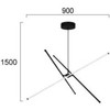 41W LED pakabinamas šviestuvas SANDY, juodas, 3000K, 4307100