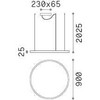 42W LED pakabinamas šviestuvas ORACLE SLIM, baltas, 4000K, dimeriuojamas, 342139