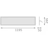 Ledvance 42W LED panelė PL INT, balta, 4000K, 1195x295mm, IP65