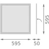Ledvance 42W LED panelė PL INT, balta, 4000K, 595x595mm, IP65