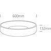 Lubinis šviestuvas 42W LED plafonas, antracito sp., 2700/3000/4000K, 120°, dimeriuojamas, 62142N/AN/V