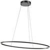 43W LED pakabinamas šviestuvas LEO, juodas, 3000/4000K, dimeriuojamas, 01-3339