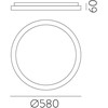 44W LED lubinis šviestuvas GRACE, juodas, 2700/3000/4000K, P3848272N