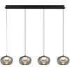 44W LED pakabinamas šviestuvas NADIA, juodos/dūmų sp., 3000K, 4339200