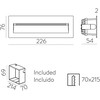 4,5W LED įleidžiamo montavimo sieninis šviestuvas NASHIRA, baltas, 2200/2700/3200/4000K, IP65, E2062171B