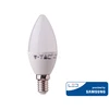 4.5W LED lemputė, žvakės formos, E14, termoplastikas, 4000K, SAMSUNG LED chip