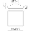 45W LED lubinis šviestuvas OPORTO, baltas, 2700/3000K, P3973070B