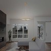V-tac 45W LED pakabinamas šviestuvas, aukso sp., 3000K