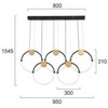 45W LED pakabinamas šviestuvas BRIANA, baltos/juodos/aukso sp., 3000K, 4315000