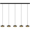 45W LED pakabinamas šviestuvas, juodos/aukso sp., 3000K, 25452