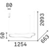 45W LED pakabinamas šviestuvas WAVES, aukso sp., 3000K, 345253