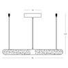 45W LED pakabinamas šviestuvas, žalvario/baltos sp., 3000K, dimeriuojamas, 64cm, 2544