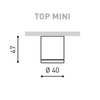 4,5W LED paviršinis šviestuvas TOP MINI, juodas, 3000K