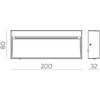 Sieninis šviestuvas 4,5W LED sieninis fasado šviestuvas NASHIRA, rūdžių sp., 2200/2700/3200/4000K, IP65, A2062171M