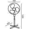 NULL 45W pastatomas ventiliatorius VIENTO-R, juodas, su nuotolinio valdymo pulteliu