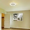 45W ventiliatorius su dimeriuojamu 35W LED šviestuvu, baltos/pilkos sp., 3 greičių