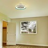 45W ventiliatorius su dimeriuojamu 35W LED šviestuvu, baltos/mėlynos sp., 3 greičių