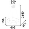47W LED pakabinamas šviestuvas OZ, baltas, 4000K, 342375