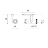 4,7W šviestuvas į magnetines sistemas PLUS MICRO, 24V, juodas, 2700K