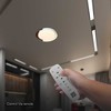 48W LED lubinis šviestuvas, baltos/medžio sp., 3000/4000/6000K, dimeriuojamas