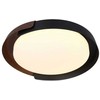 48W LED lubinis šviestuvas, juodos/medžio sp., 3000/4000/6000K, dimeriuojamas