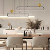 48W LED pakabinamas šviestuvas NAOMI, juodos/aukso sp., 3000K, 4301800