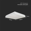 Lubinis šviestuvas V-tac 48W LED paviršinis šviestuvas, baltas, 4000K, dimeriuojamas