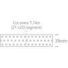 48W/m LED juosta, 4000K, 2m ritė, 7885/C