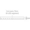 4,8W/m LED juosta, 4000K, 5m ritė, 7820V/C