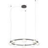 49,6W LED pakabinamas šviestuvas SINCLAIR, juodos sp./skaidrus, 3000K, dimeriuojamas, 01-3250