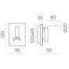 4W + 3W LED sieninis šviestuvas MANAT MINI, baltas, 3000K, A3568100B
