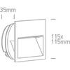 4W LED įleidžiamas sieninis lauko šviestuvas, baltas, 3000K, 68068A/W/W