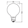 Osram 4W LED lemputė CLASSIC GLOBE, E27, 3000K
