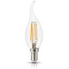 4W LED lemputė, E14, skaidri, 3000K