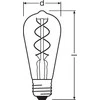 Osram 4W LED lemputė VINTAGE, E27, 2000K, dimeriuojama