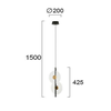 4W LED pakabinamas šviestuvas SUN, juodos/bronzos sp. korpusu, 3000K, 4280200