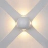 Sieninis šviestuvas 4W LED sieninis fasado šviestuvas CARSOLI, baltas, 3000K