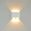 Sieninis šviestuvas Italux 4W LED sieninis fasado šviestuvas ORTELO, baltas, 3000K, šviečia į abi puses
