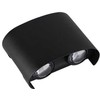 4W LED sieninis lauko šviestuvas, juodas, 3000K, IP65