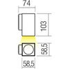 4W LED sieninis lauko šviestuvas QUAD, tamsiai pilkas, 2700K, IP65, 90814
