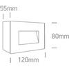 4W LED sieninis šviestuvas, baltas, 3000K, 67076/W/W