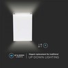 V-tac 4W LED sieninis šviestuvas, baltas, 6400K, IP65