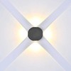 V-tac 4W LED sieninis šviestuvas, juodas, 4000K, IP54